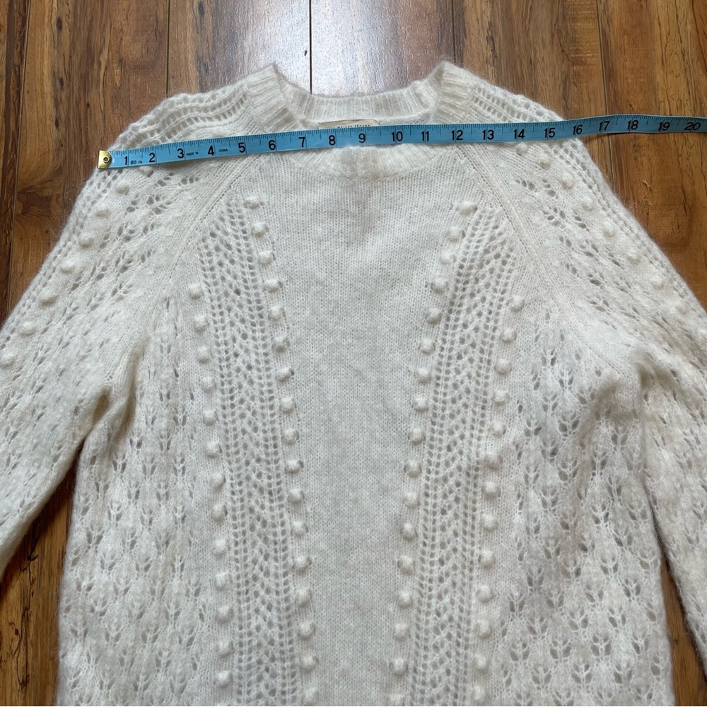 Sezane Come Jumper Mohair Wool Knit Pullover Sweater in Ecru Size S - Picture 11 of 16